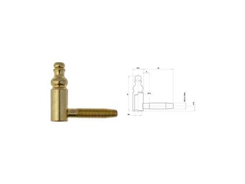 Otlav Scharnier 2-teilig dekorativ 14mm GIRL Kupfer