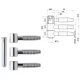 Otlav Scharnier 3 Teile 13mm Silber