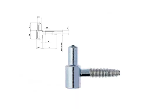 Otlav Riemen 2-teilig Ball 13/38 BOY Silber
