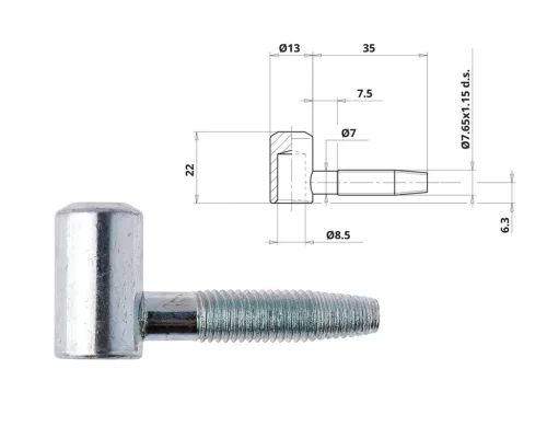Otlav-Gurt 2-teilig Ball 13/44 GIRL Silber (1x690Stk)
