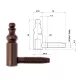 Otlav Scharnier 2 Teile Dekorativ 13mm MÄDCHEN Bronze
