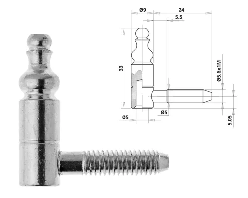 Otlav 2-teiliger Zierriemen 9mm GIRL Nickel