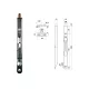 Otlav Slide Lock Security 300mm silber gebogen