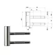 Otlav Scharnier 3-teilig Beutel 335 Holz Medium Nickel