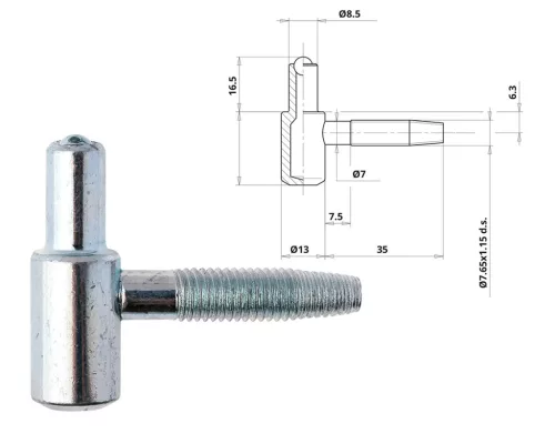 Otlav-Gurt 2-teilig Ball 13/44 BOY Silber (1x690Stk)
