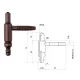Otlav Scharnier 2 Teile Dekorativ 16mm BOY Bronze