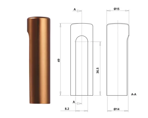 Otlav Scharnierabdeckung 3D 14 Bronze ALU(F4)