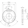 Talplemez 3 furattal 9 x 35 mm ? 100 mm furat ? 43 mm nemesacél V2A