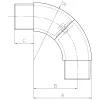 Sarokív flexibilis ? 424 x 20 mm csőhöz csiszolt nemesacél V2A