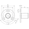 Tartóvas ? 424x20mm csőhöz lemez ? 100 mm csiszolt nemesacél V2A
