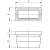 Végdarab szögletes 30 x 30 mm csiszolt nemesacél V2A