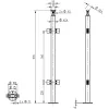 Korlátkészítő 4 rúdtartóval 970 mm nemesacél V2A