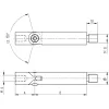 Csuklós összekötő elem ? 12 mm hossz 69 mm csiszolt nemesacél V2A