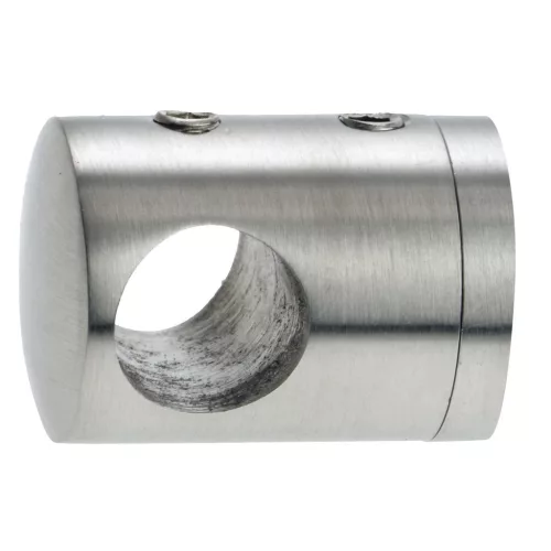 Keresztrúdtartó egyenes csatlakozáshoz furat 122 mm csiszolt nemesacél V2A
