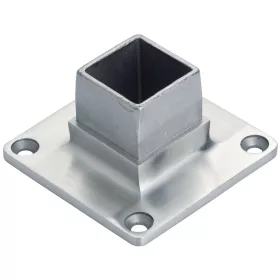   CROSO karima 40 x 40 mm-es négyszög. csőhöz nemesacél V4A felületre szerelve