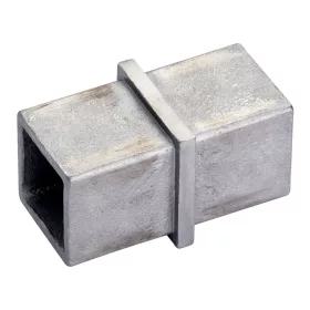   Összekötőhüvely 40 x 40 x 20 mm szögl. csőhöz csiszolt nemesacél V4A
