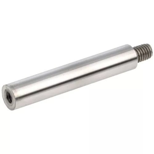 Összekötő elem menetes furattal ? 12 mm hossz 75 mm csiszolt nemesacél V2A