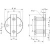 CROSO fali horg.csatlakozólem. ? 424 mm-es ? 100 mm-es csőhöz nemesacél V2A