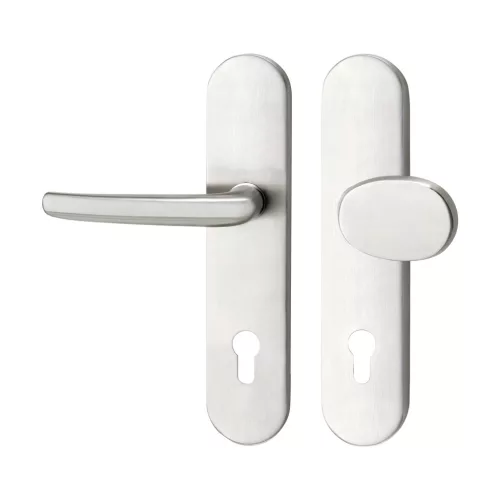 Marchesi pajzsos Biztonsági gombos garnitúra BRÜNN PZ 88 cilinder védő nélkül nemesacél RC2