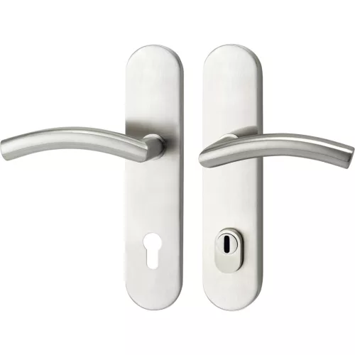 Marchesi hosszúpajzsos Biztonsági kilincsgarnitúra NEW YORK PZ 92 nemesacél RC2