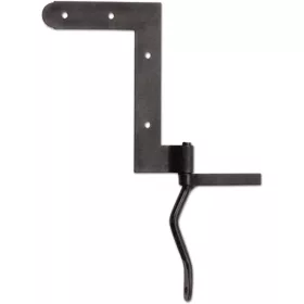   Stájer ablak sarokpántszár 80 x 110 mm horganyzott feketített kovácsoltvas