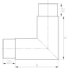 CROSO sarokív 90° ? 337 x 20 mm csőhöz csiszolt nemesacél V2A