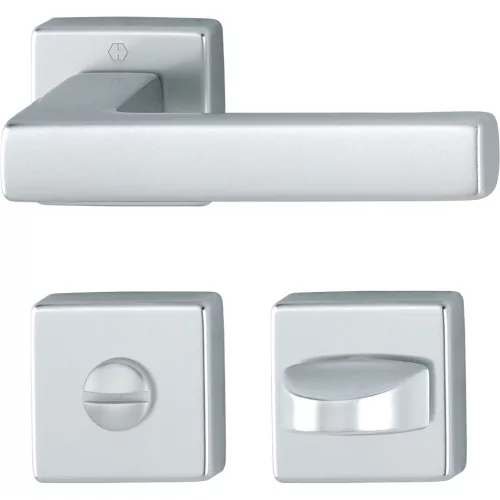 HOPPE AUSTIN rozettás kilincsgarnitúra ezüst eloxált WC