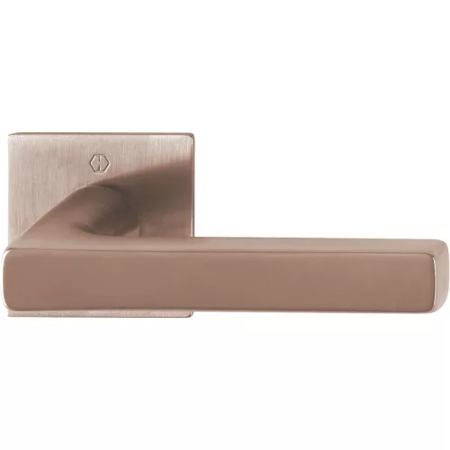 HOPPE DALLAS rozettás kilincsgarnitúra vörösrézszínű szatinált kulcsrozetta nélkül