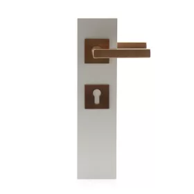   HOPPE DALLAS rozettás kilincsgarnitúra szatén vörösréz PZ