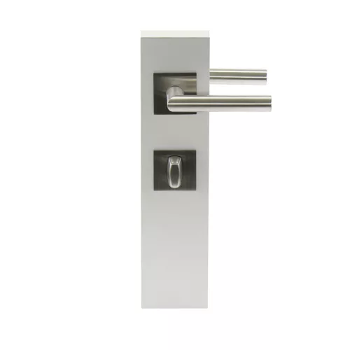 Amsterdam rozettás WC kilincsgarnitúra, ajtóvastagság 35-45 mm, nemesacél