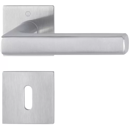 HOPPE DALLAS rozettás kilincsgarnitúra szögletes nemesacél matt BB