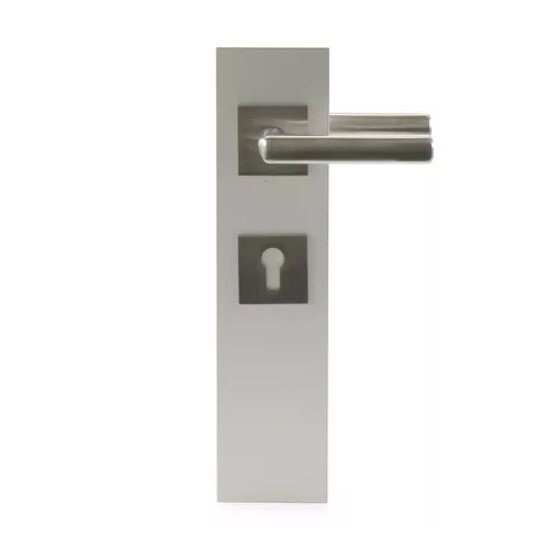 HOPPE DALLAS rozettás kilincsgarnitúra szögletes nemesacél matt PZ