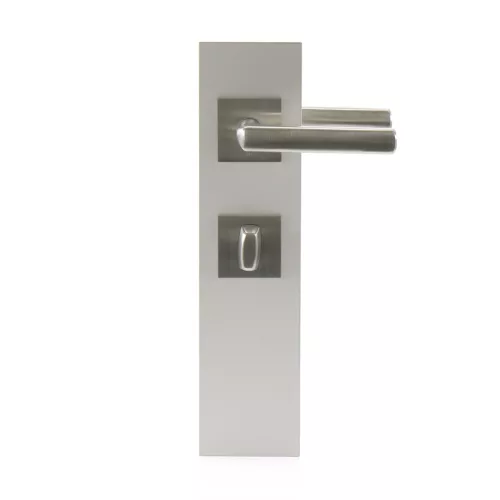 HOPPE DALLAS rozettás kilincsgarnitúra szögletes nemesacél matt WC