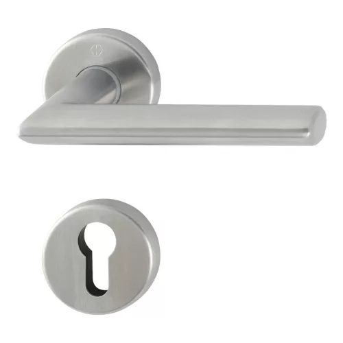 HOPPE STOCKHOLM tűzgátló rozettás kilincsgarnitúra PZ 60-70mm nemesacél matt