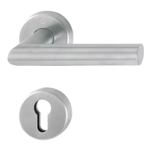 HOPPE AMSTERDAM tűzgátló rozettás kilincsgarnitúra PZ 40-45mm rozsdamentes matt