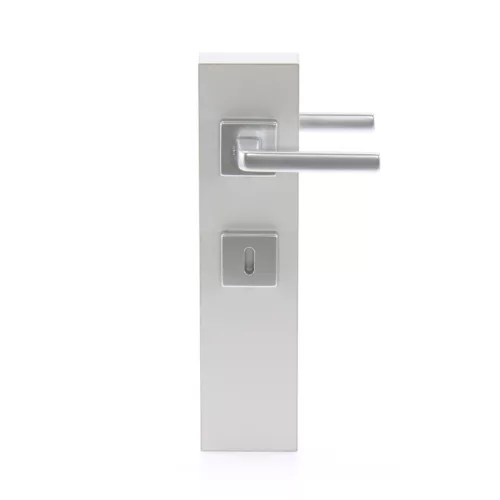 HOPPE DUBLIN rozettás kilincsgarnitúra szögletes ezüst eloxált BB