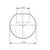 CROSO tömör golyó egyoldali vakfurattal ? 10 mm golyó ? 20 mm nemesacél V2A