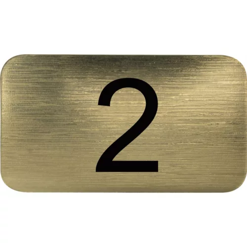 számtábla öntapadó 35x20 mm Nr. 2 műanyag fémes arany hatású