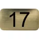 számtábla öntapadó 35x20 mm Nr. 17 műanyag fémes arany hatású