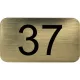 számtábla öntapadó 35x20 mm Nr. 37 műanyag fémes arany hatású
