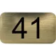számtábla öntapadó 35x20 mm Nr. 41 műanyag fémes arany hatású