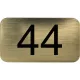 számtábla öntapadó 35x20 mm Nr. 44 műanyag fémes arany hatású