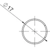 Takarósapka laposkerek pánt 15mm pántmag.112mm horganyzott fekete passzivált