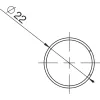 Takarósapka laposkerek pánt 20mm pántmag.112mm horganyzott fekete passzivált