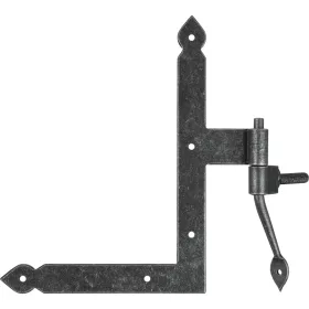   HALCÖ ablak sarokpánt Fulp 190 x 140 mm acél horganyzott fekete passzivált