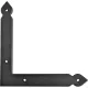 HALCÖ sarokpánt Fulp 140 x 140 mm acél horganyzott fekete passzivált