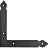 HALCÖ sarokpánt Fulp 140 x 140 mm acél horganyzott fekete passzivált