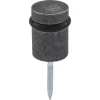 HALCÖ padló ajtóütköző átmérő 30 mm fekete horganyzott acél passzivált