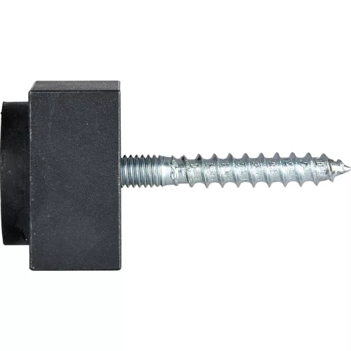 HALCÖ fali ajtóütköző 30 x 30 mm acél horganyzott fekete passzivált