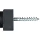HALCÖ fali ajtóütköző 30 x 30 mm acél horganyzott fekete passzivált